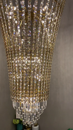New Luxury Creative Multi-Tiered Crystal Chandelier in Champagne Gold Finish for Living / dining Room /