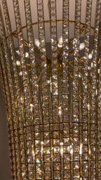 New Luxury Creative Multi-Tiered Crystal Chandelier in Champagne Gold Finish for Living / dining Room /