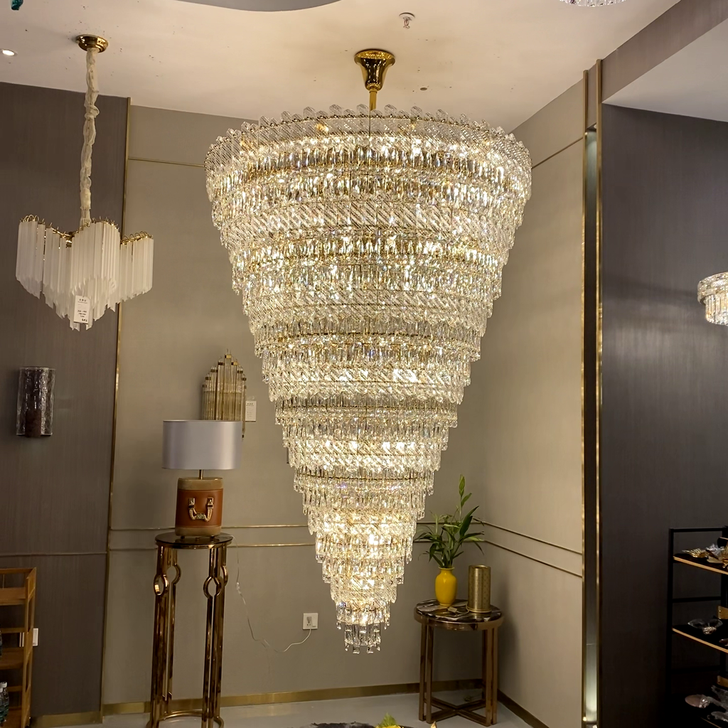 Extra Large Luxury Crystal Chandelier for Staircase / living Room / foyer / villa