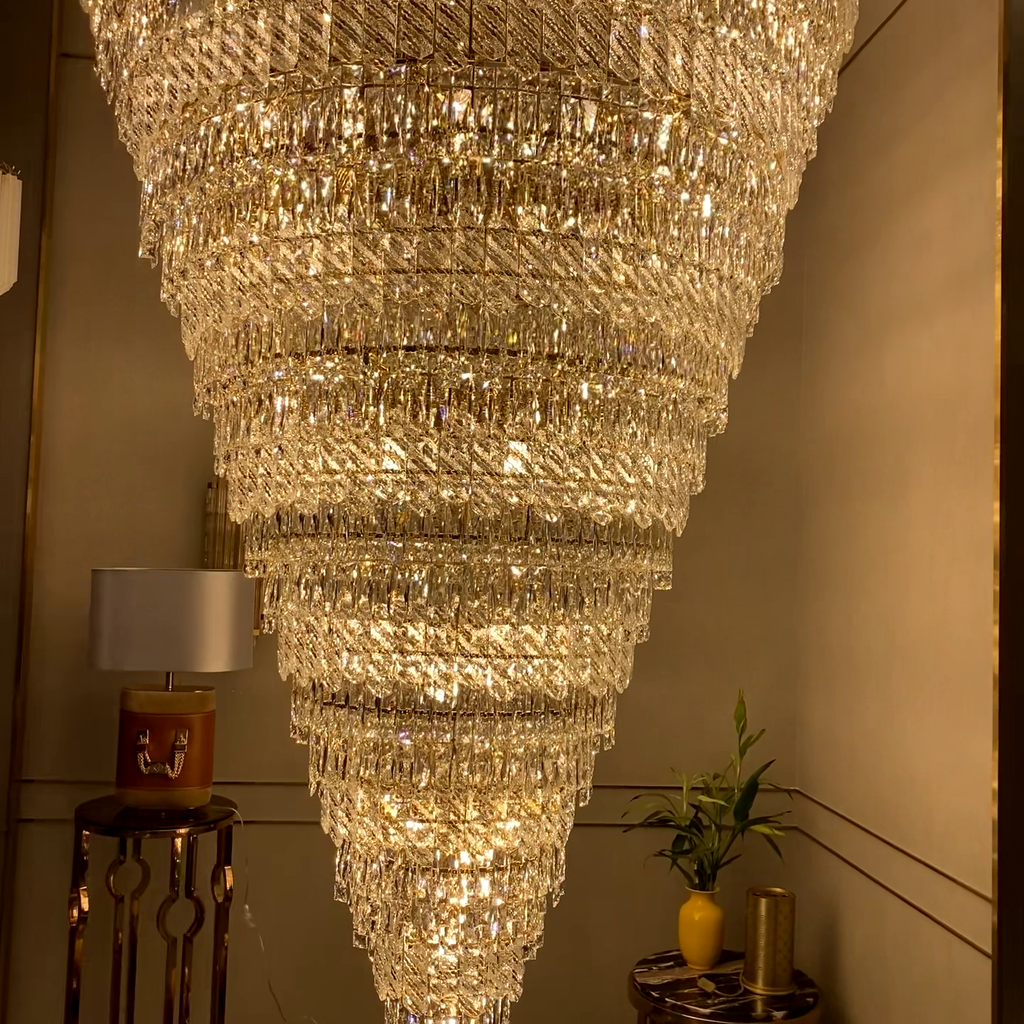Extra Large Luxury Crystal Chandelier for Staircase / living Room / foyer / villa