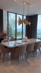 Minimalist Linear Brass Chandelier with High-Quality Finish for Dining Room and Kitchen Island