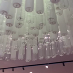 Modern Tube Chandelier with White & Transparent Glass Finish – Quality Metal & Glass Design