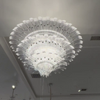 Flower Blossom Art Glass Chandelier for Living Room / bedroom