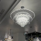 Flower Blossom Art Glass Chandelier for Living Room / bedroom