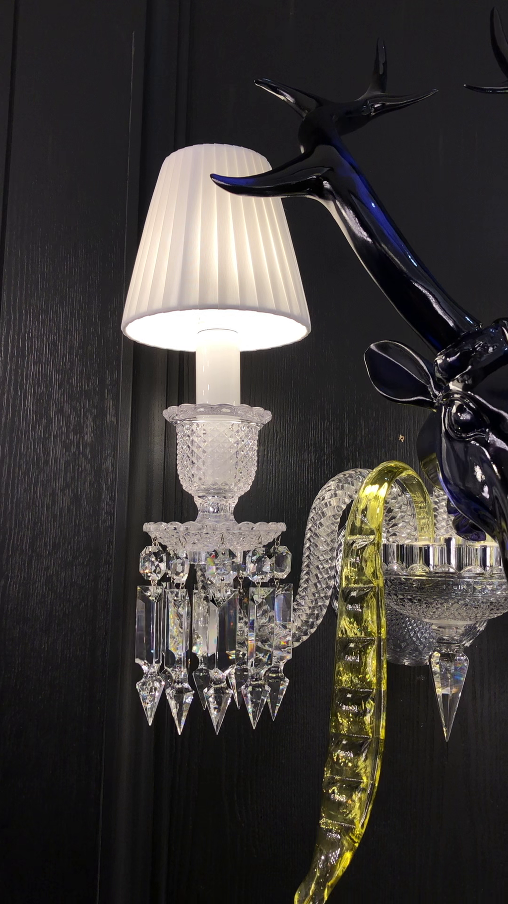 Maria Classic Colorful Candle Branch Blue Deer Crystal Chandelier for Living Room / dining Room