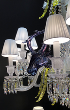 Maria Classic Colorful Candle Branch Blue Deer Crystal Chandelier for Living Room / dining Room