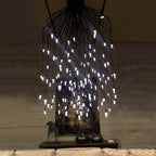 Rock Crystal Raindrop Chandelier with Polished Finish for Living Room Dining Room Staircase Foyer