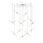 Modern Floating Acrylic Stick Chandelier for High-Ceiling