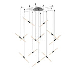 Modern Floating Acrylic Stick Chandelier for High-Ceiling