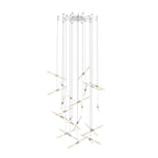 Modern Floating Acrylic Stick Chandelier for High-Ceiling