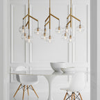 Art Glass Ball Sedona Triple Chandelier