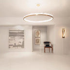 Modern Round Chandelier with Brass / black Finish and Natural Quartz Crystals