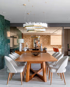 Modern Irregular Natural Crystal Chandelier for Living / dining Room