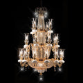 Luxury Multi-Tiered Crystal and Metal Empire Chandelier for Staircase Foyer Villa Hotel